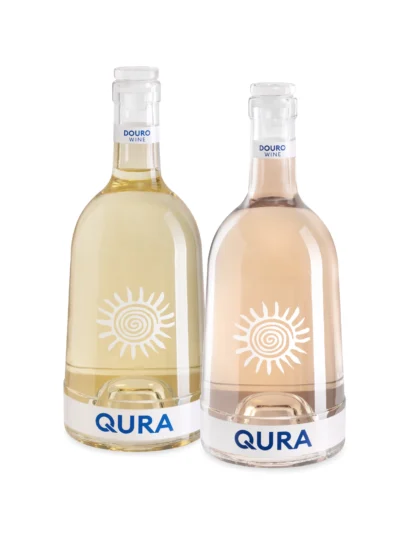 QURA: pack de 2 vinhos rosé e branco portugueses, frescos e sofisticados para celebrar