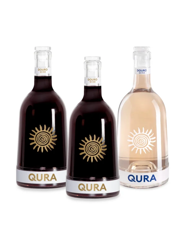 QURA: pack de 3 vinhos rosé e tinto português