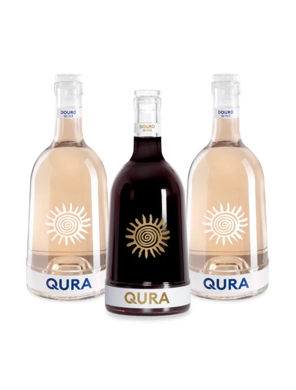 QURA: pack de 3 vinhos rosé e tinto português