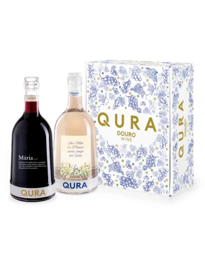 Conjunto de vinhos QURA em embalagem temática, ideal para o Dia da Mãe